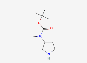 Two-dimensional chemical structure of 3-(N-tert-Butoxycarbonyl-N-methylamino)pyrrolidine