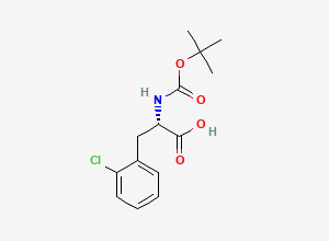 Two-dimensional chemical structure of Boc-2-chloro-L-phenylalanine