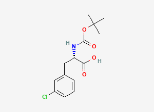 Two-dimensional chemical structure of Boc-3-chloro-L-phenylalanine