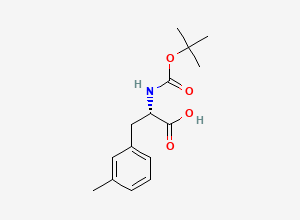 Two-dimensional chemical structure of Boc-3-methyl-L-phenylalanine