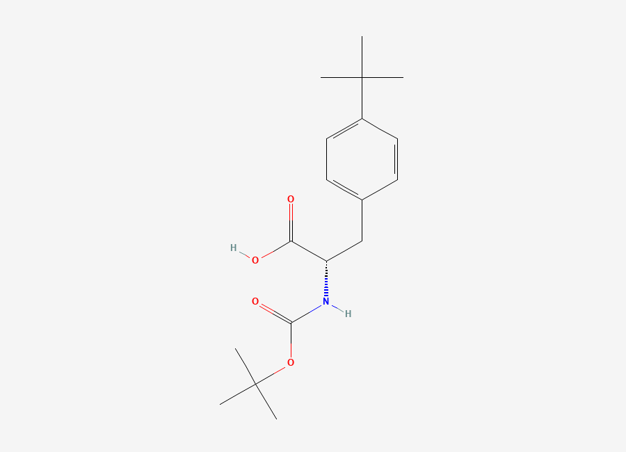 Two-dimensional chemical structure of N-(tert-Butoxy(hydroxy)methylidene)-4-tert-butylphenylalanine