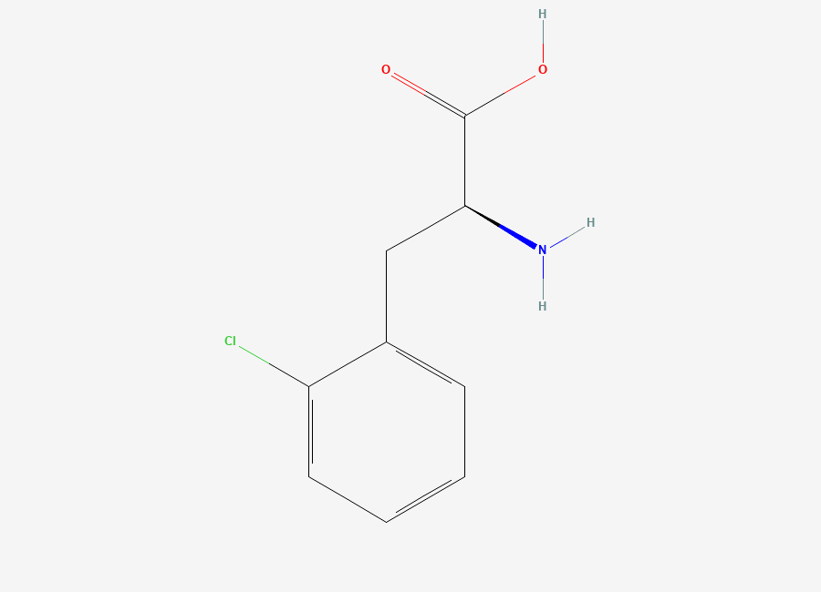 Two-dimensional chemical structure of 2-Chloro-L-phenylalanine