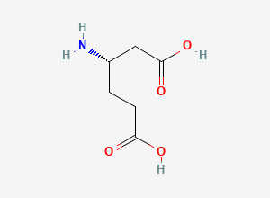 Two-dimensional chemical structure of (S)-3-Aminoadipic acid