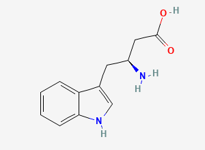 Two-dimensional chemical structure of (3S)-3-azaniumyl-4-(1H-indol-3-yl)butanoate