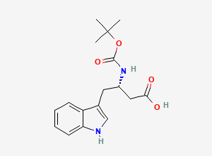 Two-dimensional chemical structure of Boc-L-beta-homotryptophan