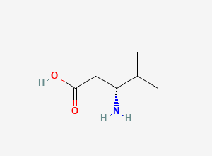 Two-dimensional chemical structure of (3R)-beta-Leucine
