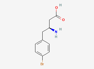 Two-dimensional chemical structure of (3S)-3-amino-4-(4-bromophenyl)butanoic acid