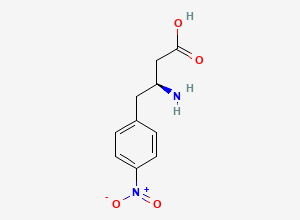 Two-dimensional chemical structure of (3S)-3-amino-4-(4-nitrophenyl)butanoic Acid
