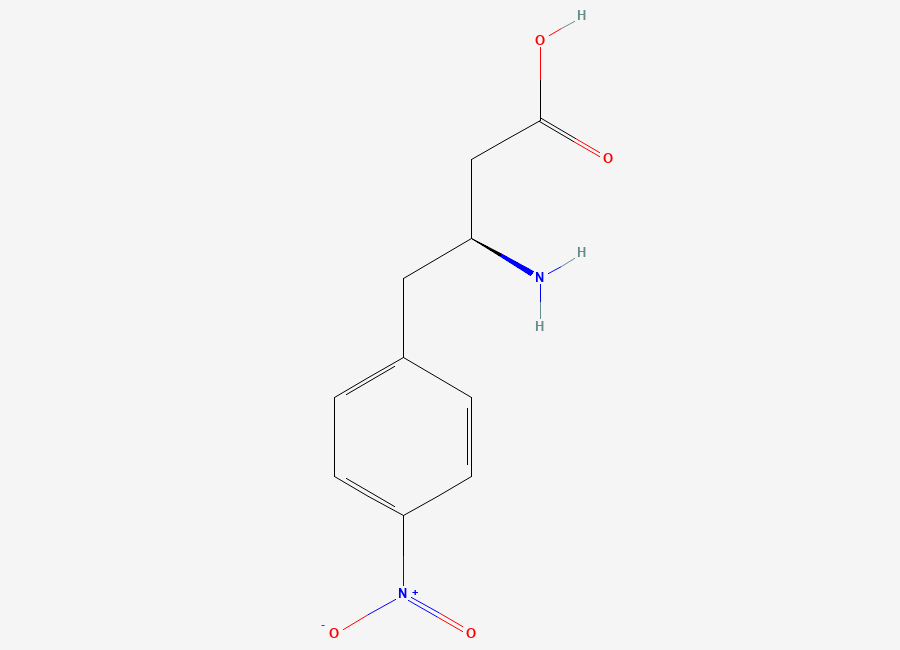 Two-dimensional chemical structure of (3S)-3-amino-4-(4-nitrophenyl)butanoic Acid