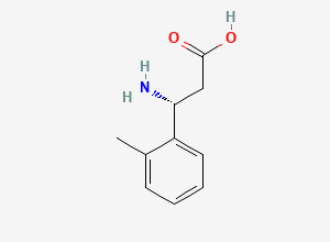 Two-dimensional chemical structure of (R)-3-Amino-3-(o-tolyl)propanoic acid