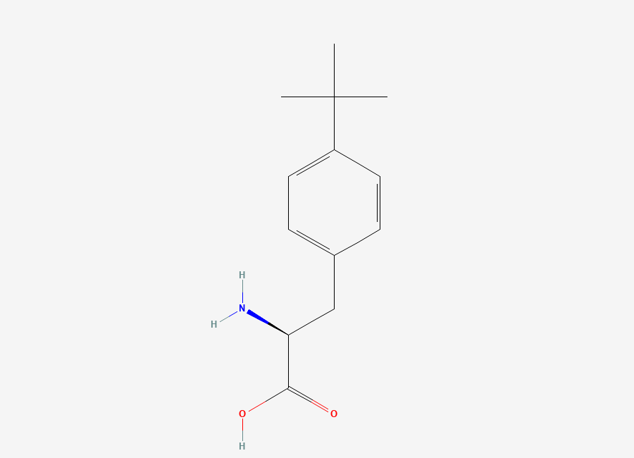Two-dimensional chemical structure of p-tert-Butylphenylalanine