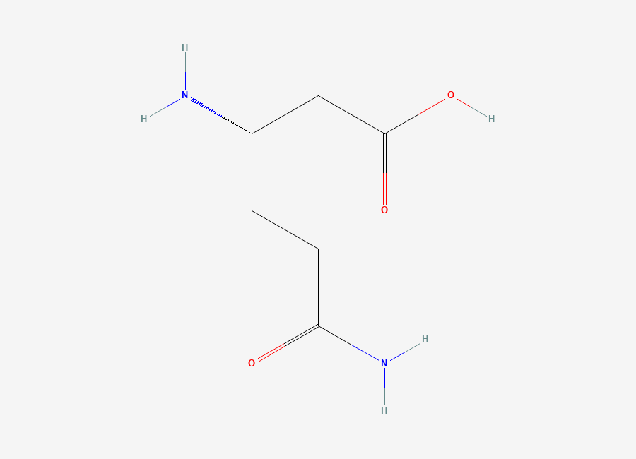 Two-dimensional chemical structure of (3S)-3,6-diamino-6-oxohexanoic acid