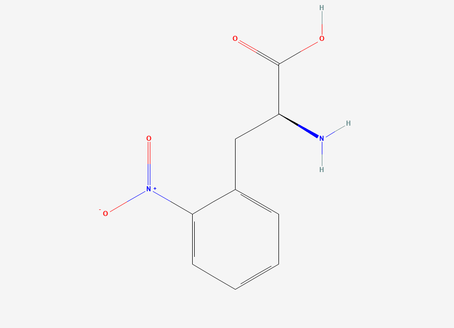 Two-dimensional chemical structure of (2S)-2-amino-3-(2-nitrophenyl)propanoic acid
