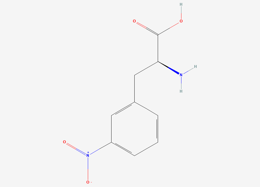 Two-dimensional chemical structure of 3-Nitro-L-phenylalanine