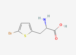 Two-dimensional chemical structure of (alphaS)-alpha-Amino-5-bromo-2-thiophenepropanoic acid