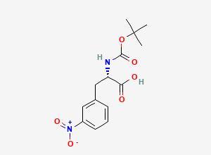 Two-dimensional chemical structure of Boc-3-Nitro-L-Phenylalanine