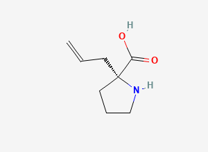 Two-dimensional chemical structure of (R)-2-Allylproline