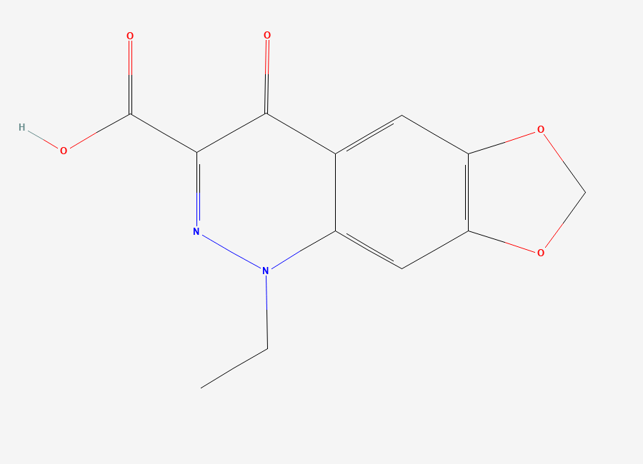 Two-dimensional chemical structure of Cinoxacin