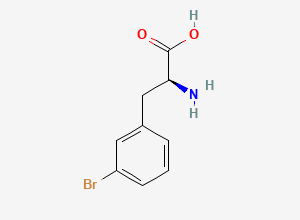 Two-dimensional chemical structure of 3-Bromo-L-phenylalanine