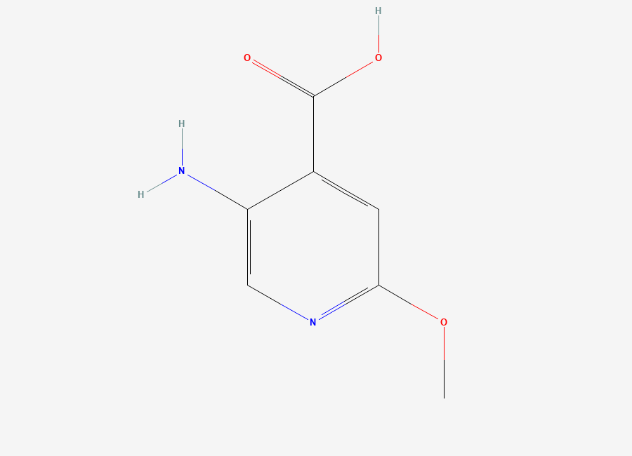 Two-dimensional chemical structure of 5-Amino-2-methoxypyridine-4-carboxylic acid