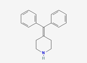Two-dimensional chemical structure of 4-(Diphenylmethylene)piperidine / Azacitidine Impurity I, CAS 50706-57-5