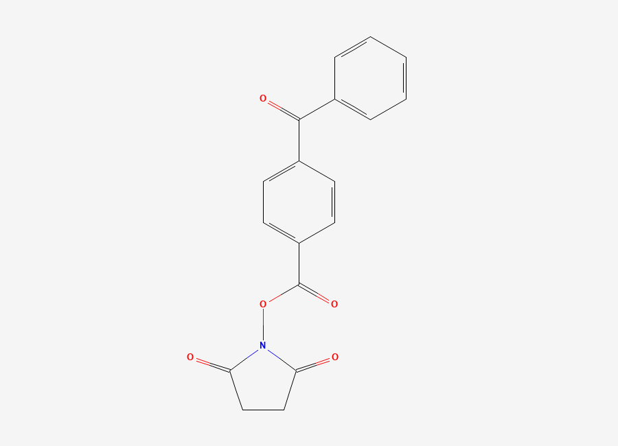 Two-dimensional chemical structure of N-Succinimidyl 4-Benzoylbenzoate