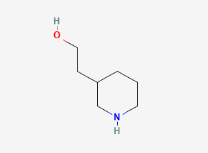 Two-dimensional chemical structure of 3-Piperidineethanol
