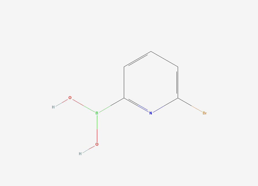 Two-dimensional chemical structure of 6-Bromopyridine-2-boronic acid