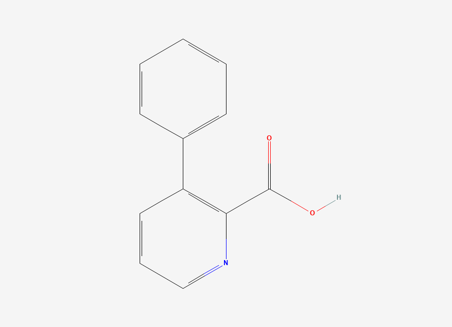 Two-dimensional chemical structure of 3-phenylpyridine-2-carboxylic Acid
