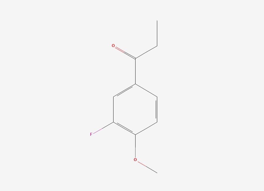 Two-dimensional chemical structure of 1-(3-Fluoro-4-methoxyphenyl)propan-1-one