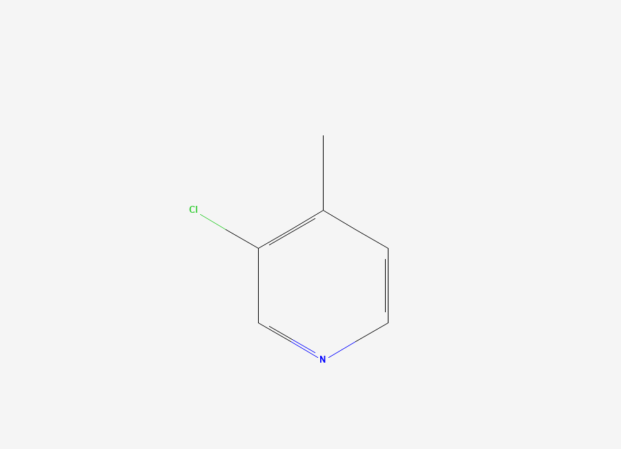 Two-dimensional chemical structure of 3-Chloro-4-methylpyridine