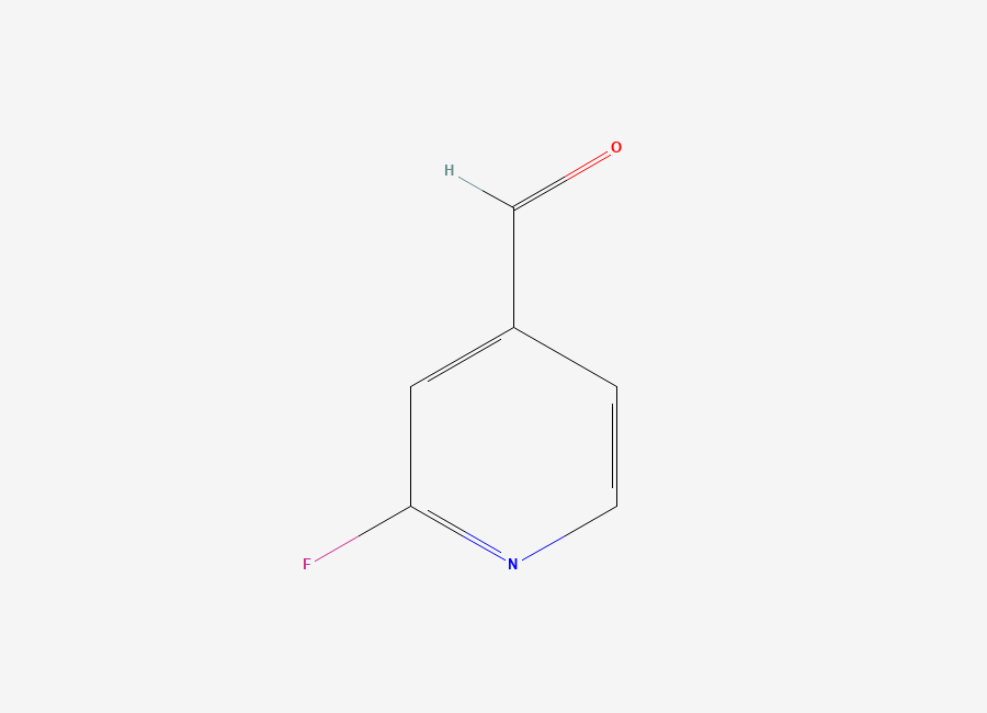 Two-dimensional chemical structure of 2-Fluoroisonicotinaldehyde