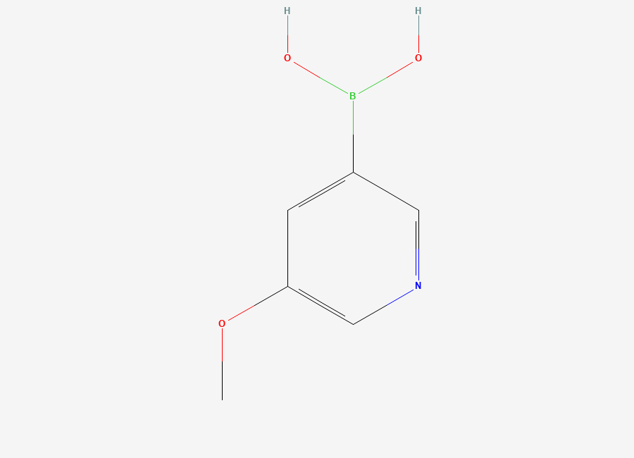 Two-dimensional chemical structure of 5-Methoxypyridine-3-boronic Acid