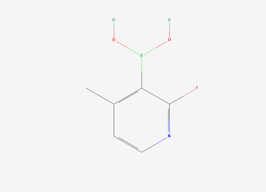 Two-dimensional chemical structure of (2-Fluoro-4-methylpyridin-3-yl)boronic acid