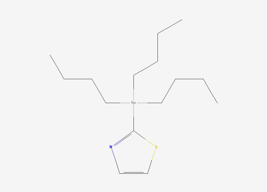 Two-dimensional chemical structure of 2-(Tributylstannyl)-1,3-thiazole