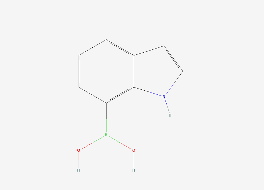 Two-dimensional chemical structure of 1H-Indole-7-boronic acid