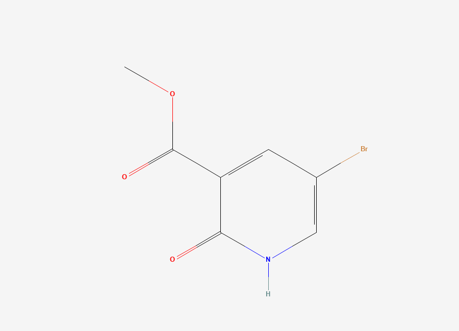 Two-dimensional chemical structure of Methyl 5-bromo-2-oxo-1,2-dihydropyridine-3-carboxylate