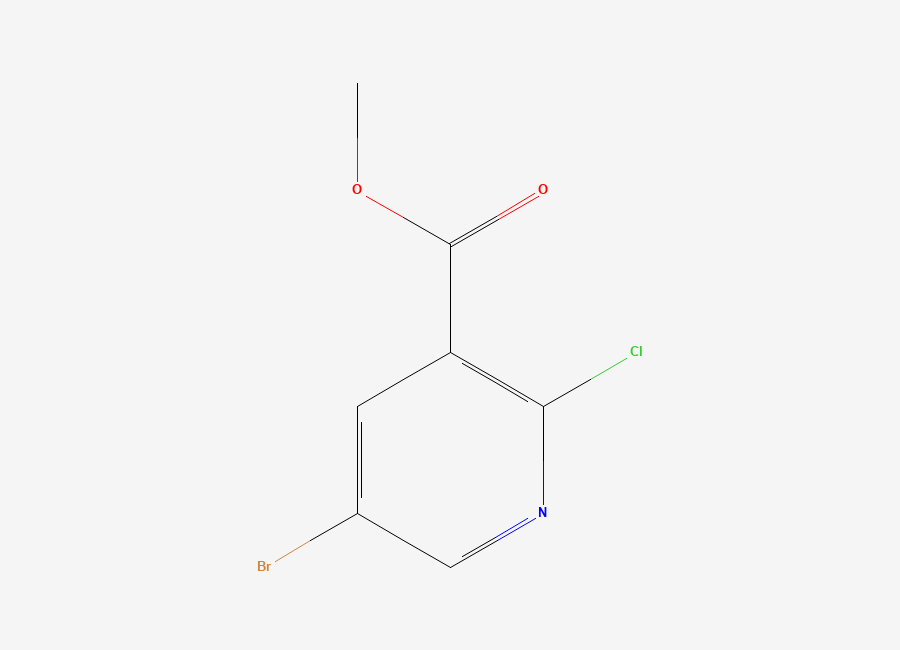 Two-dimensional chemical structure of Methyl 5-bromo-2-chloronicotinate