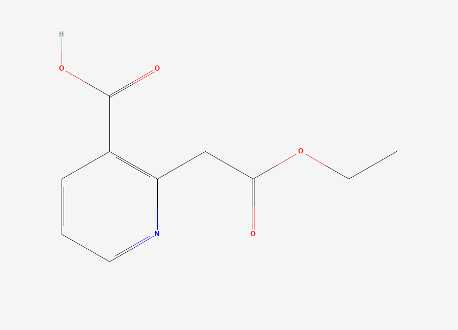 Two-dimensional chemical structure of 2-(2-Ethoxy-2-oxoethyl)pyridine-3-carboxylic acid