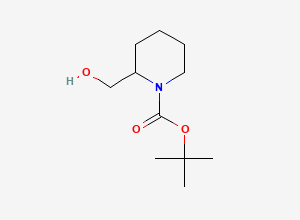 Two-dimensional chemical structure of N-Boc-piperidine-2-methanol