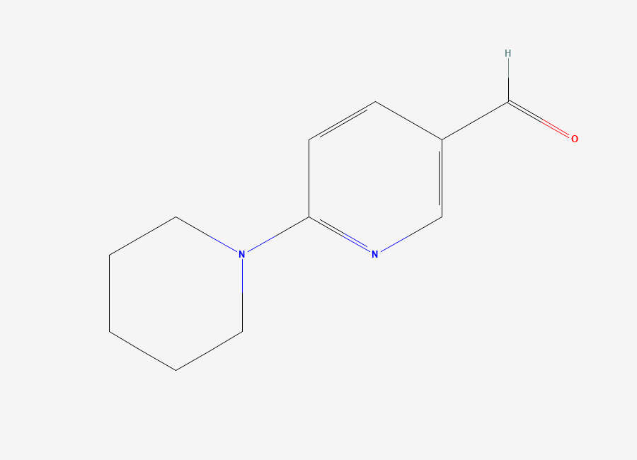 Two-dimensional chemical structure of 6-(Piperidin-1-yl)pyridine-3-carbaldehyde