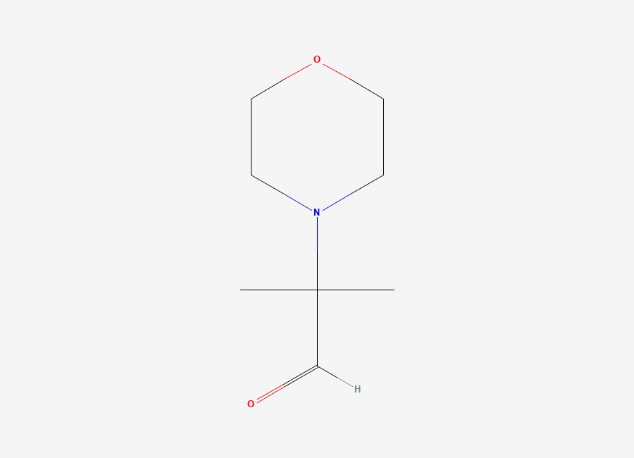 Two-dimensional chemical structure of 2-Methyl-2-(morpholin-4-yl)propanal