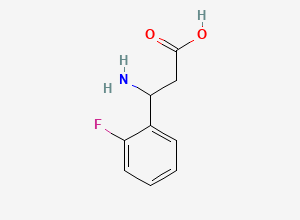 Two-dimensional chemical structure of 3-Amino-3-(2-fluorophenyl)propanoic acid