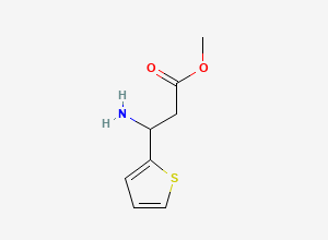 Two-dimensional chemical structure of Methyl 3-amino-3-(2-thienyl)propanoate