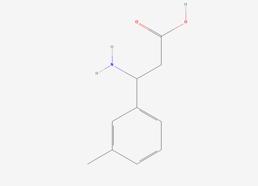 Two-dimensional chemical structure of 3-Amino-3-(3-methylphenyl)propanoic acid