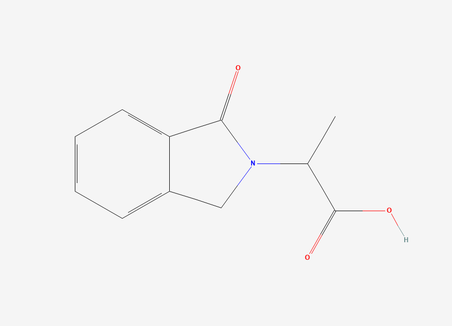 Two-dimensional chemical structure of 2-(1-Oxo-1,3-dihydro-2H-isoindol-2-yl)propanoic acid