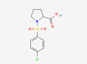 Two-dimensional chemical structure of 1-(4-Chlorobenzene-1-sulfonyl)proline
