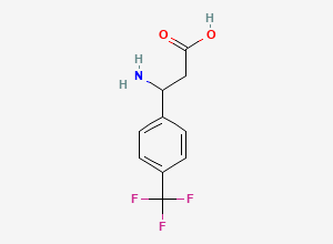 Two-dimensional chemical structure of 3-Amino-3-(4-Trifluoromethylphenyl)-Propionic Acid