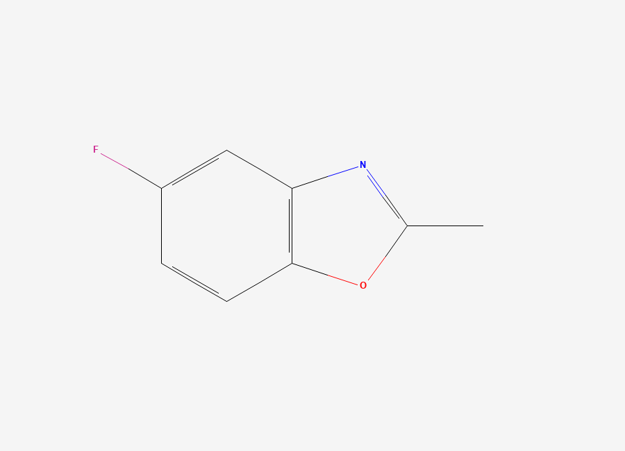 Two-dimensional chemical structure of 5-Fluoro-2-methylbenzoxazole