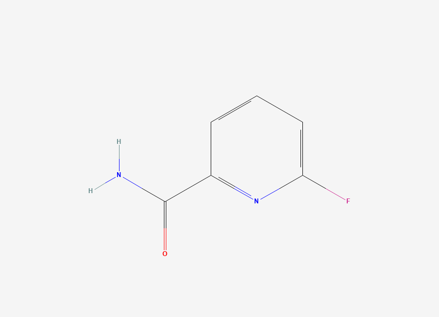 Two-dimensional chemical structure of 6-Fluoropyridine-2-carboxamide